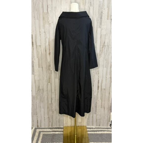 NWT Atelier & Other Stories Women's Black Trench Coat Size 6 Asymmetrical Zip - Picture 3 of 7